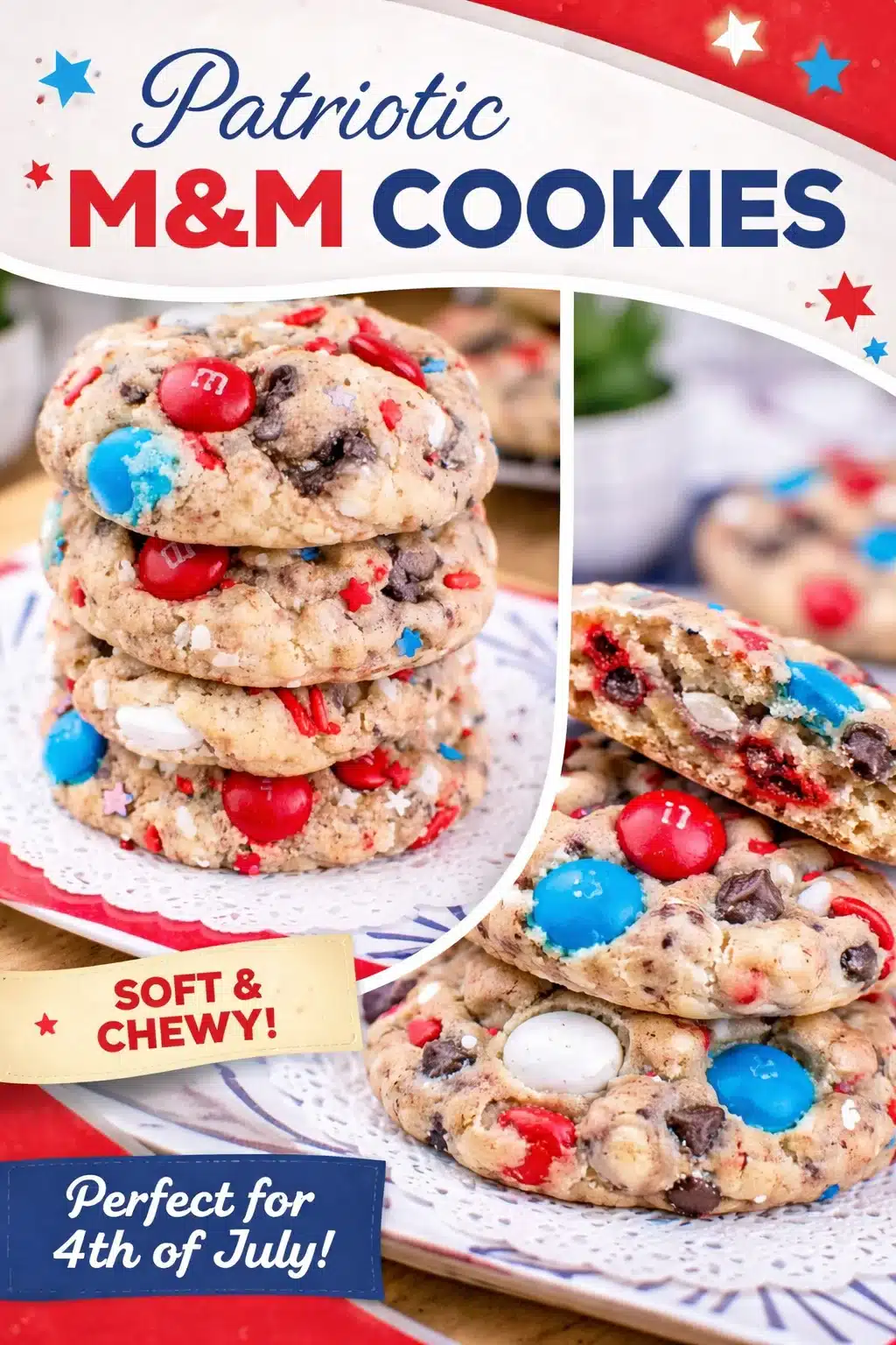 4th of July Cake Mix Cookies