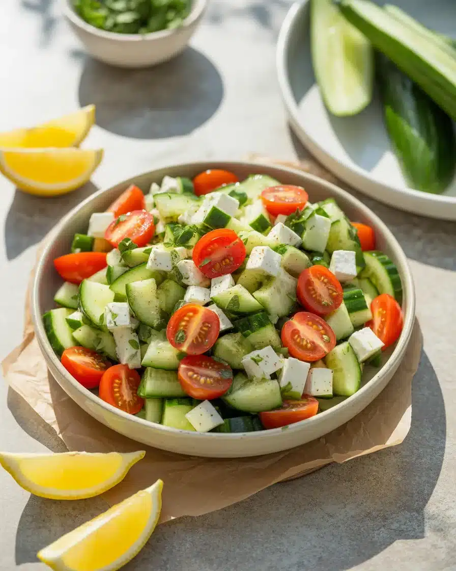 Bright and Tasty Cucumber Feta Salad You&rsquo;ll Love