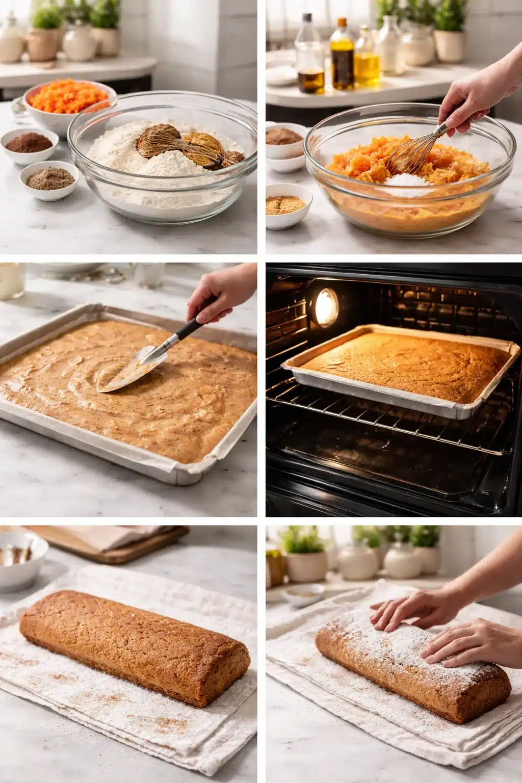 Carrot Cake Roll With Cream Cheese Filling