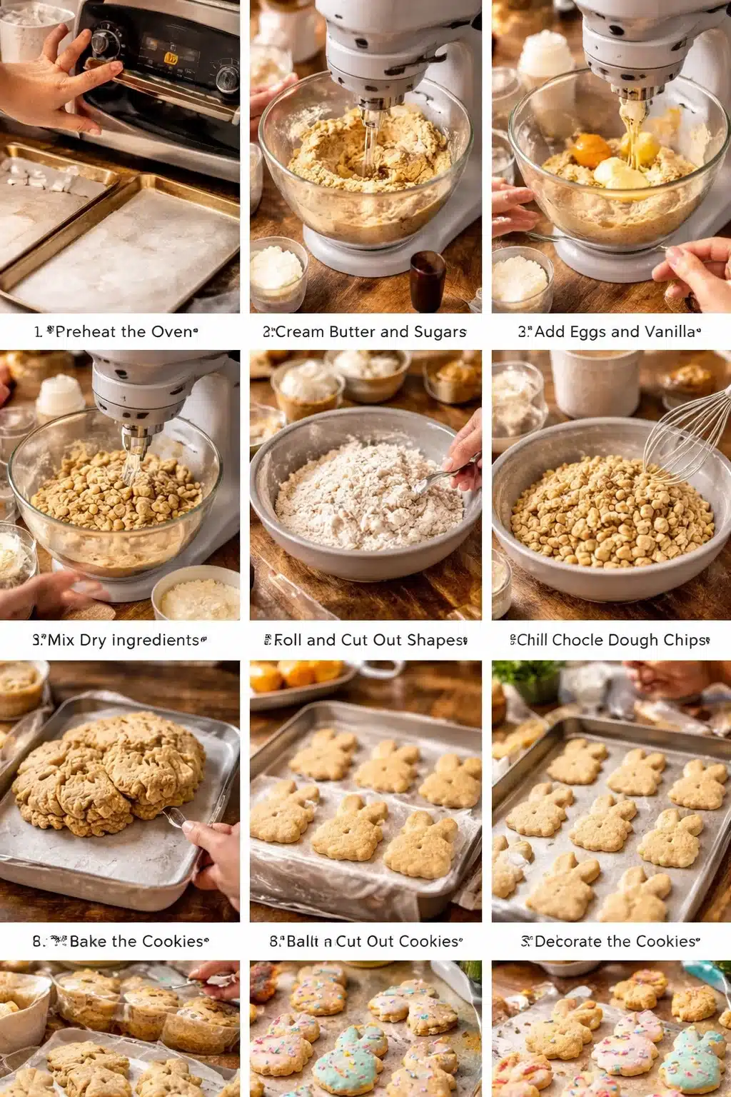 Chocolate Chip Easter Bunny Cookies