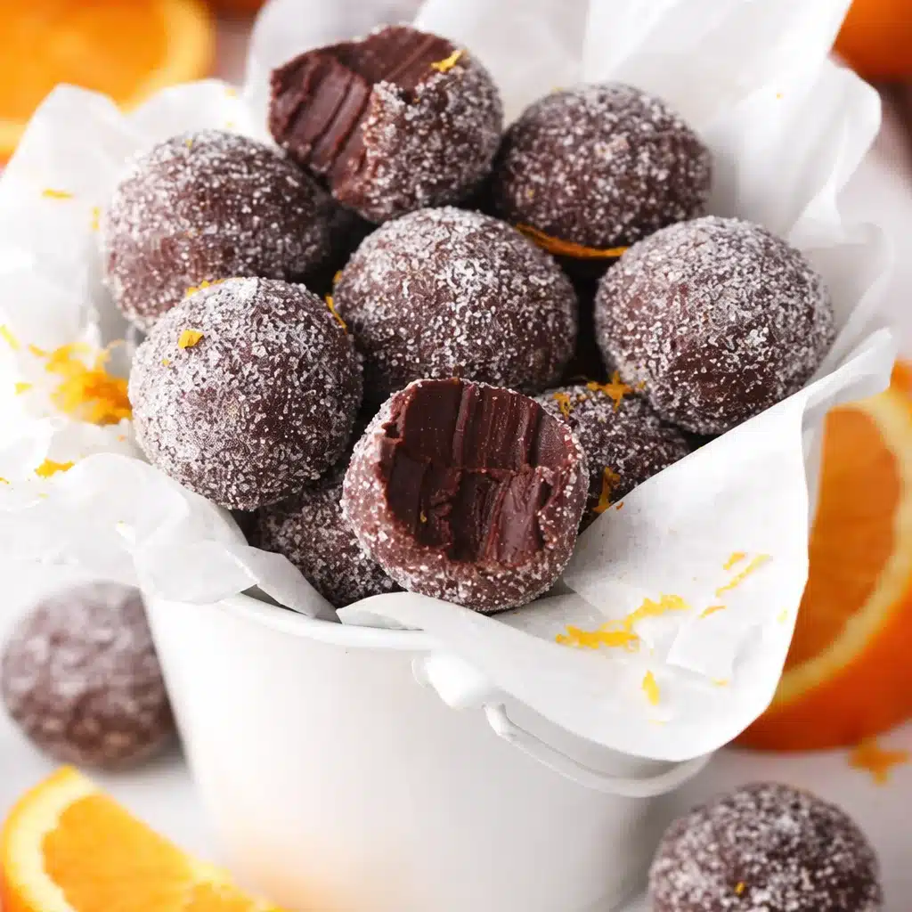 Decadent homemade Chocolate Orange Truffles made with just four ingredients.