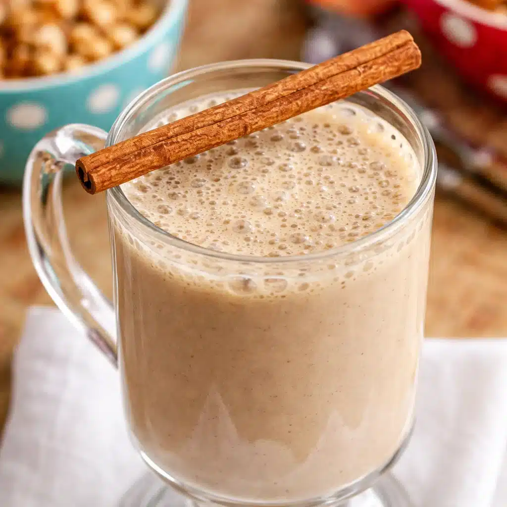 Delicious Banana Coffee Breakfast Smoothie served in a glass with a straw.