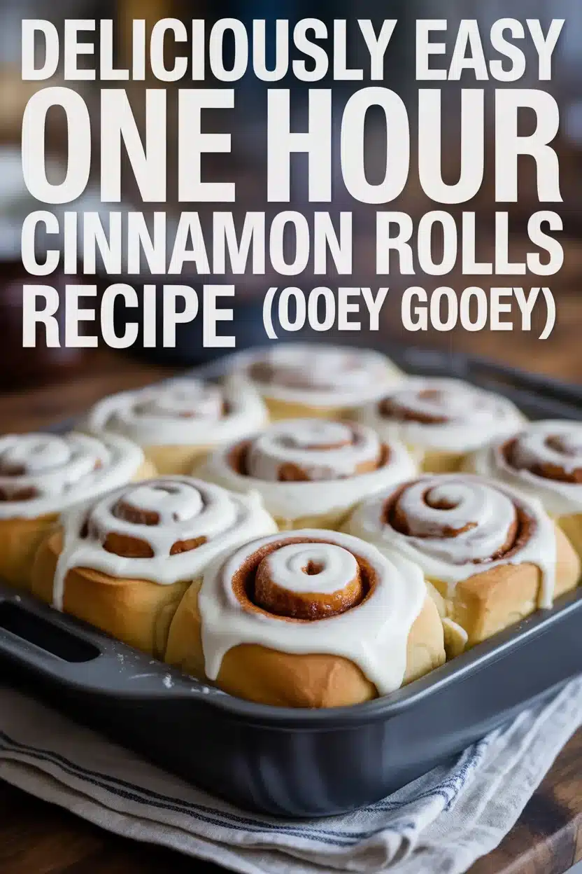 Deliciously Easy One Hour Cinnamon Rolls Recipe (Ooey Gooey)