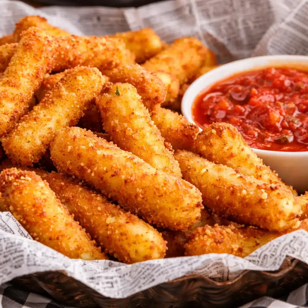 Delicious stuffed ziti fritta with five cheeses, fried until golden and served with sauces.