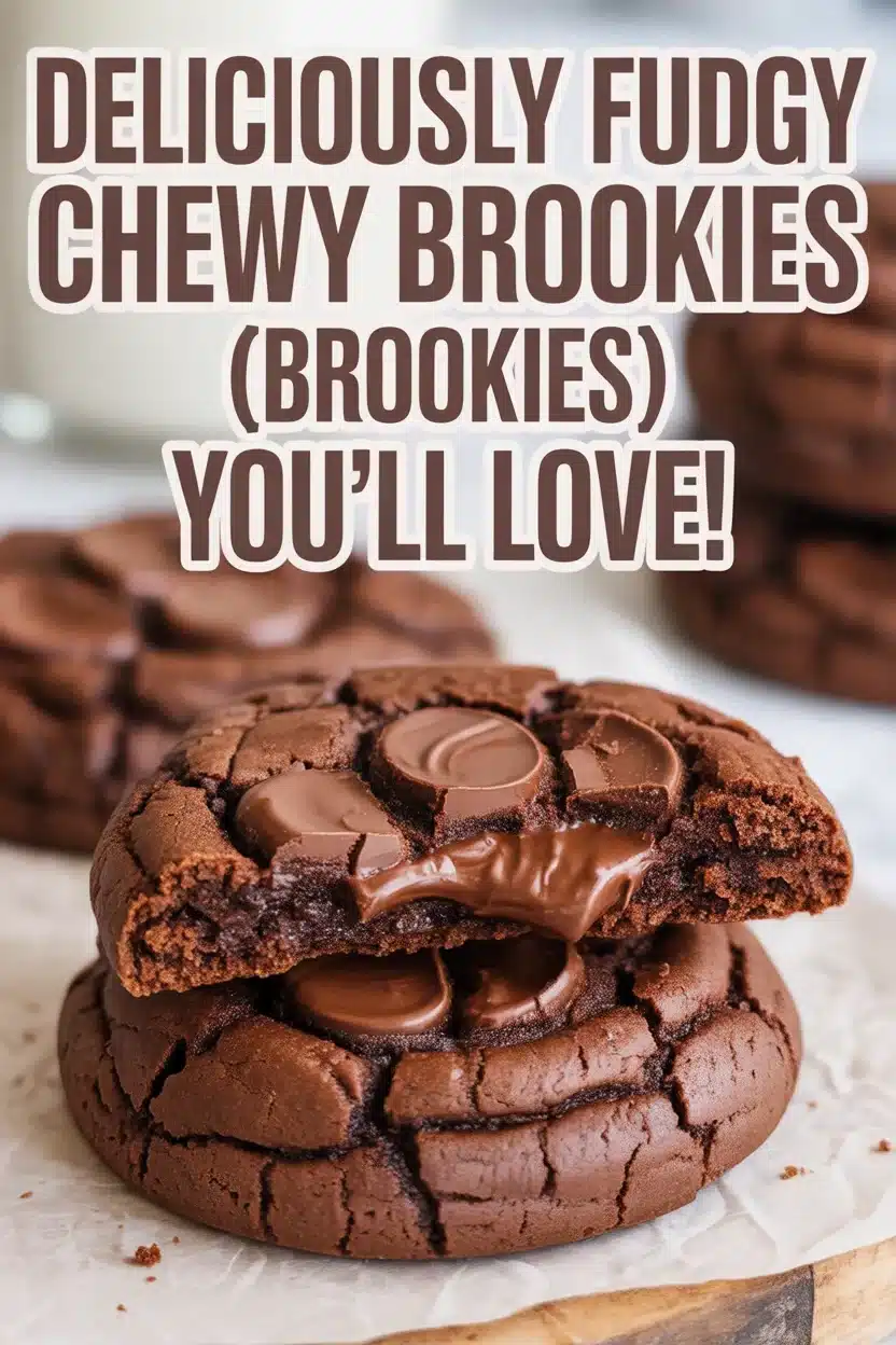 The Best Fudgy Chewy Browkies (Brookies)