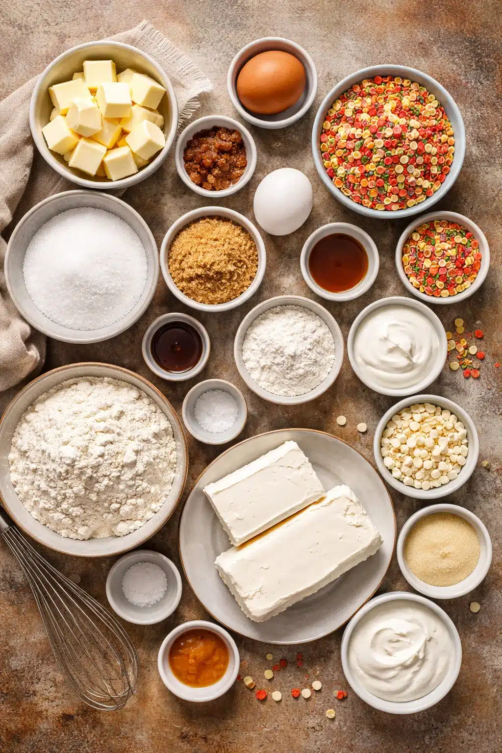 Fruity Pebbles Cookie Cheesecake Bars