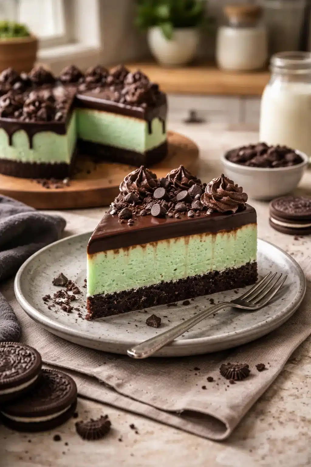 Chocolate Mint Cheesecake