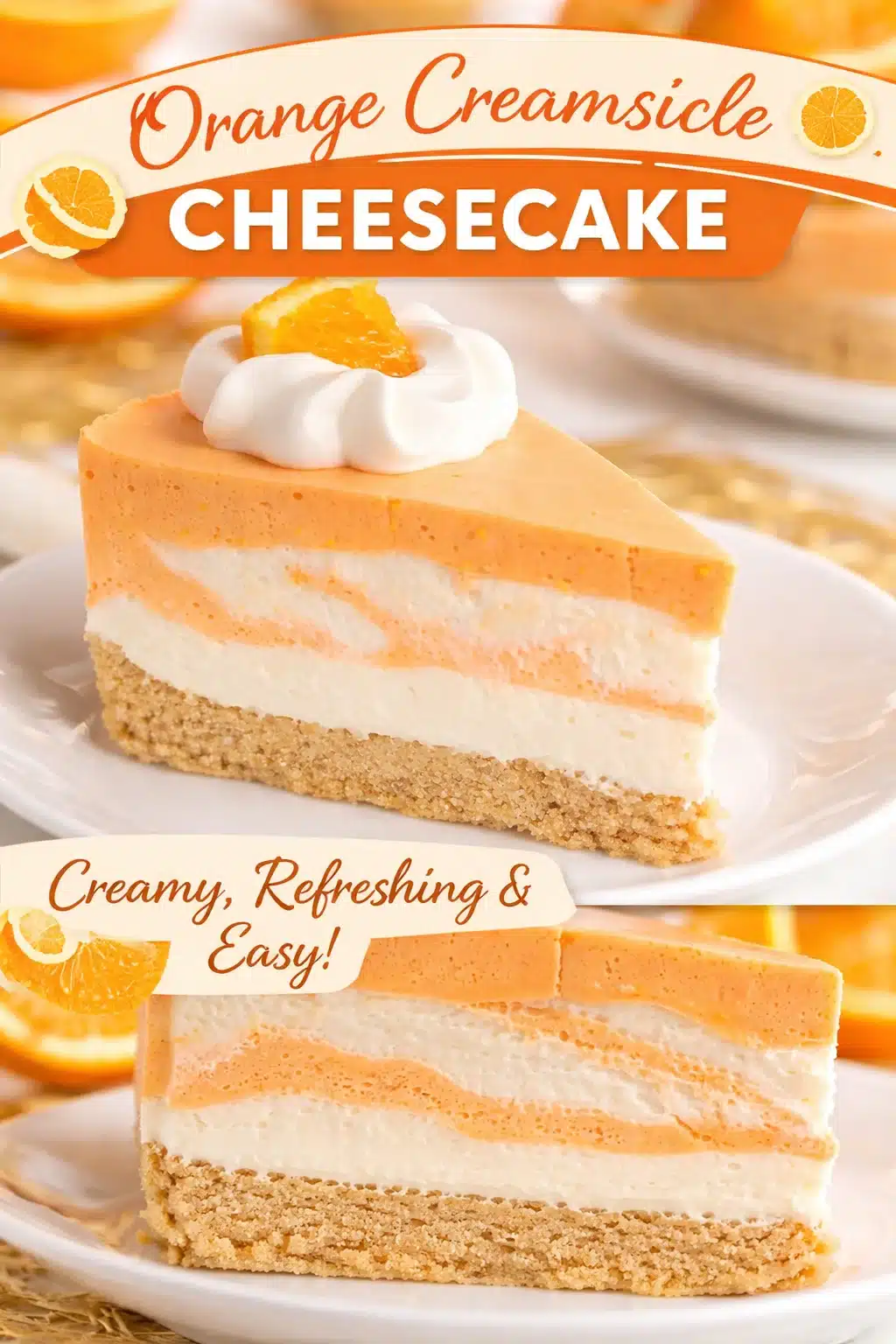 Irresistible No-Bake Orange Creamsicle Cheesecake Delight