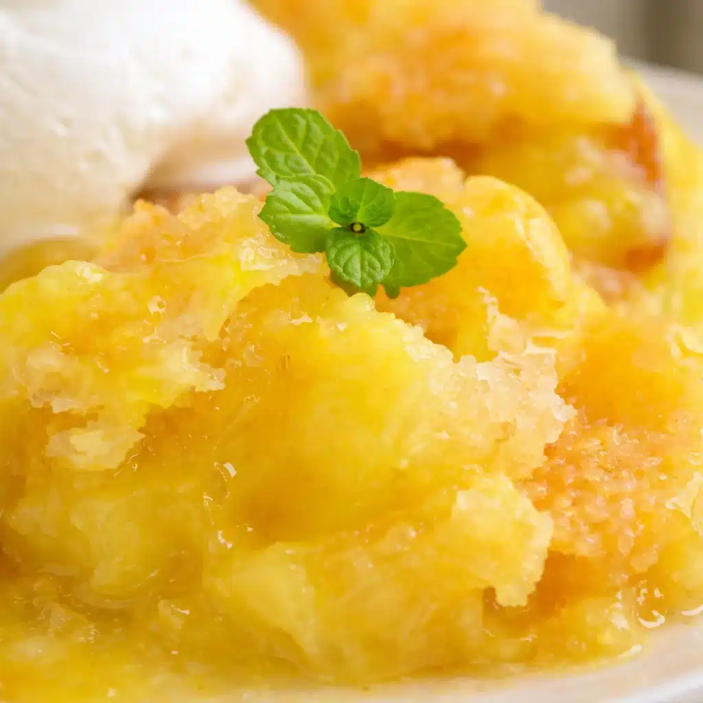Delicious Easy Lemon Cobbler dessert with a golden crust and bright lemon filling