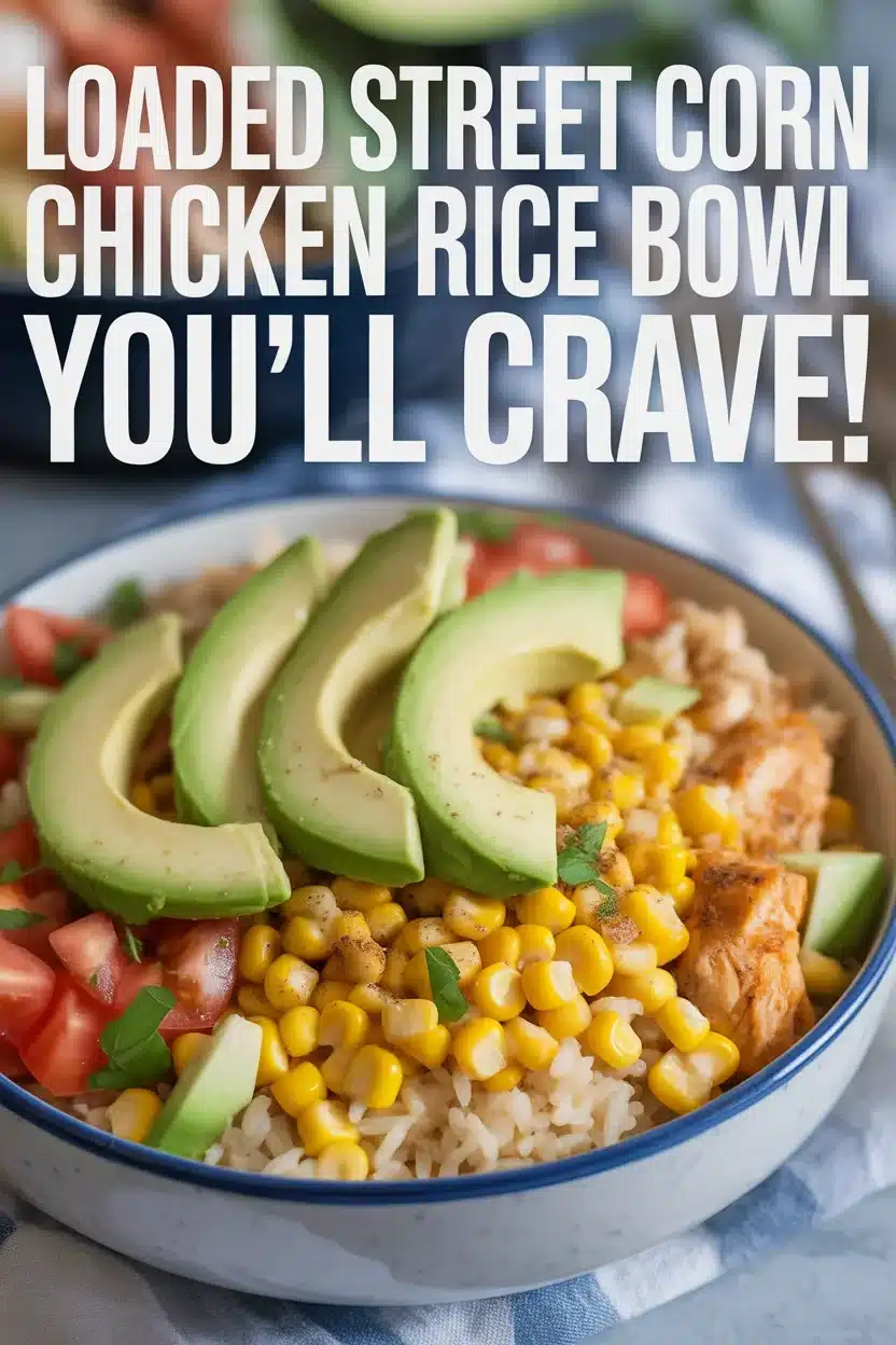 Loaded Street Corn Chicken Rice Bowl