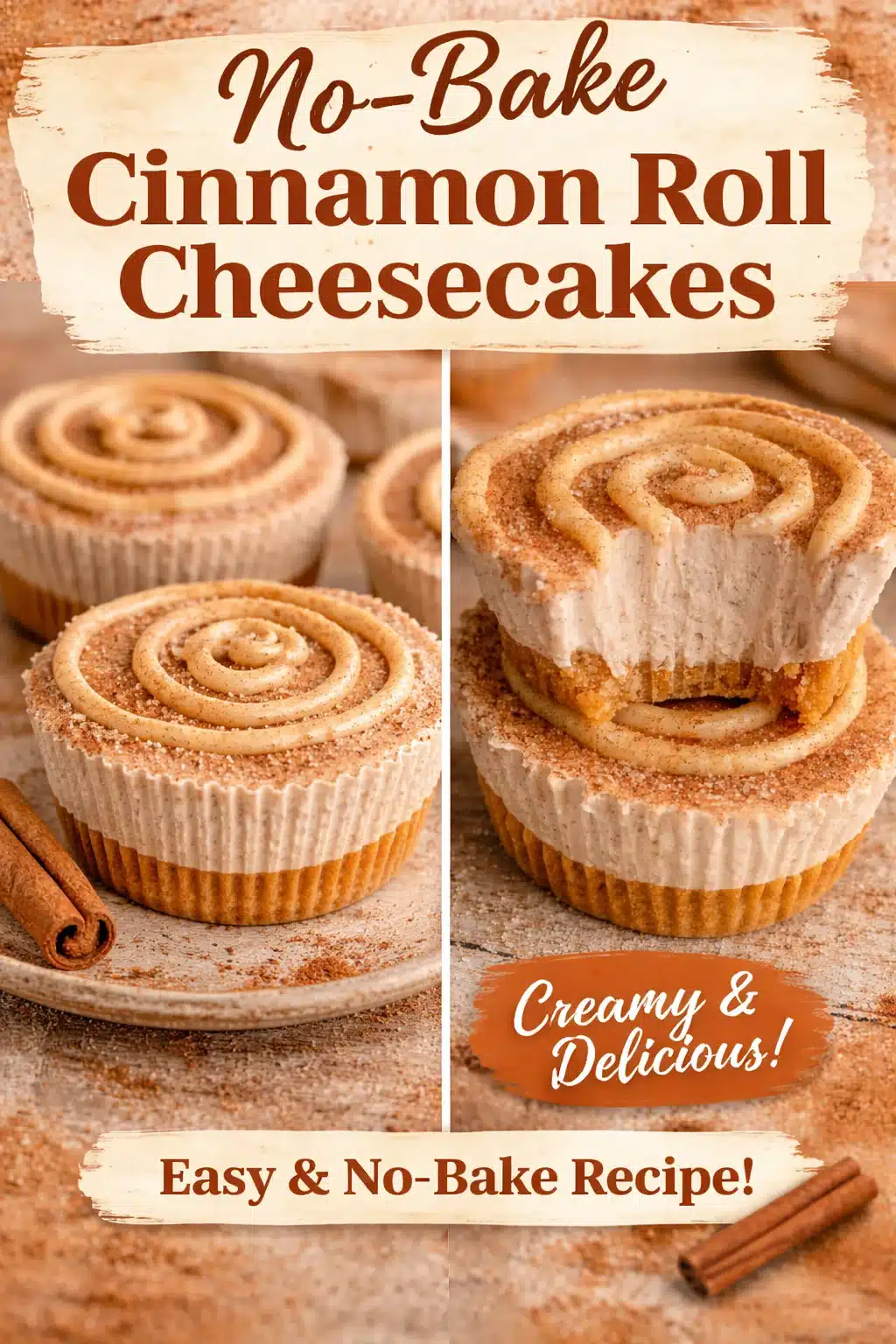 Mini Cinnamon Roll Cheesecakes