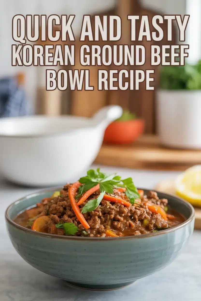 Quick and Tasty Korean Ground Beef Bowl Recipe