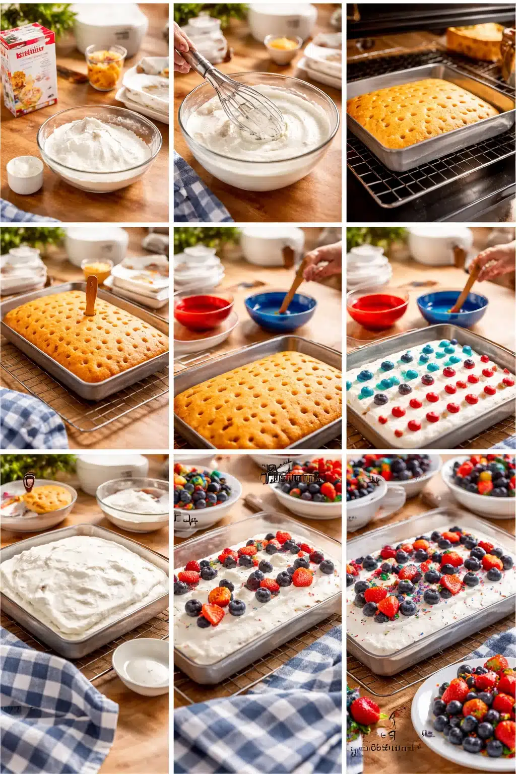 Red White and Blue Poke Cake