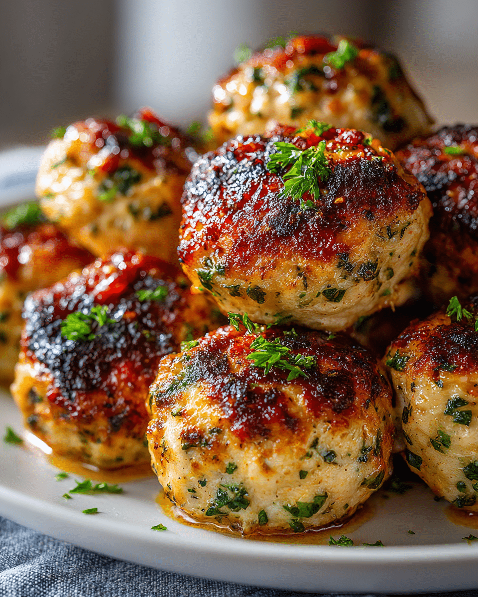 Easy Baked Chicken Meatballs