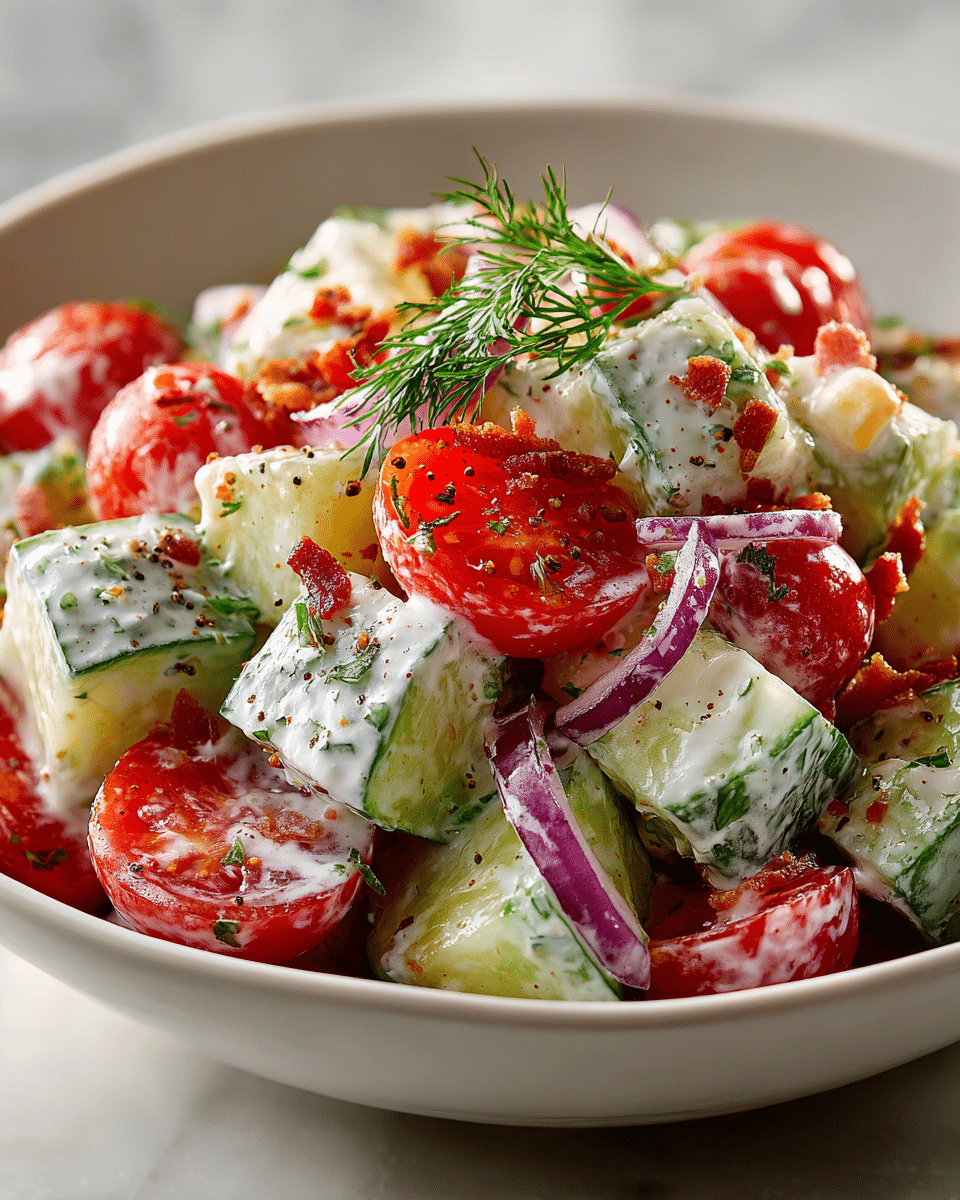 Refreshing Cucumber Ranch Crack Salad