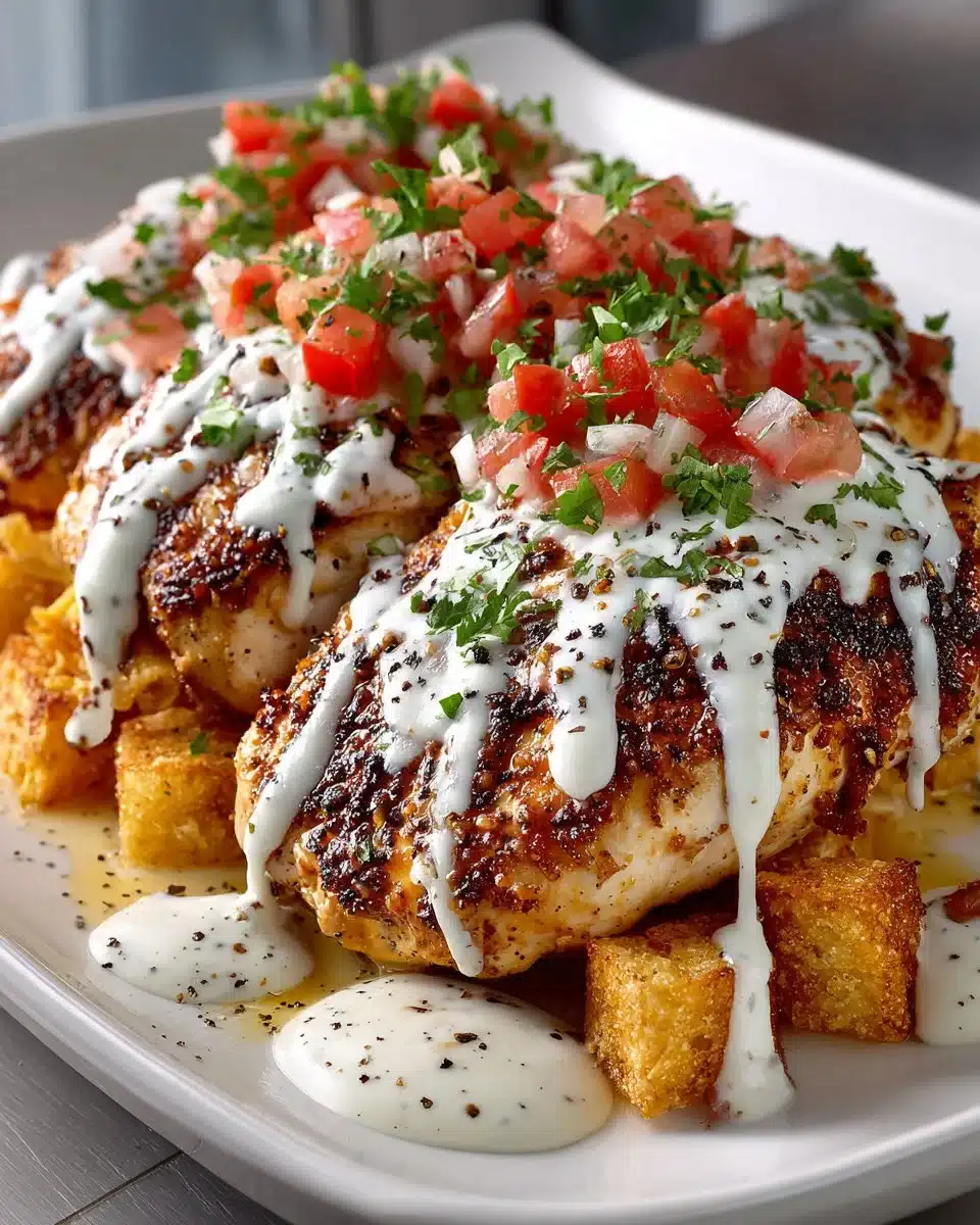 Delicious Fiesta Lime Chicken from Applebee’s served with lime sauce and cheese.