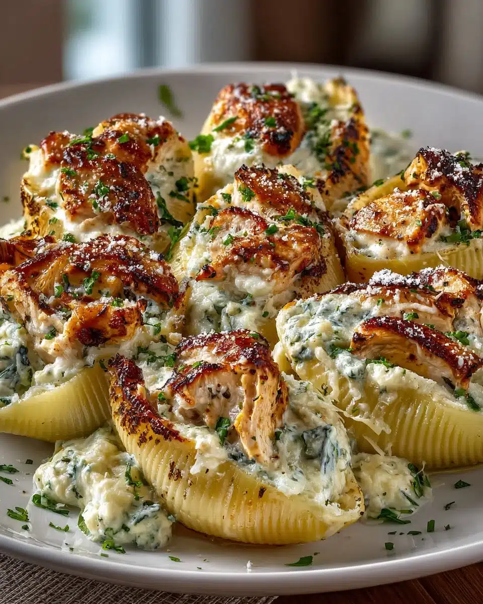 garlic butter chicken alfredo stuffed shells 2026 03 21 035338