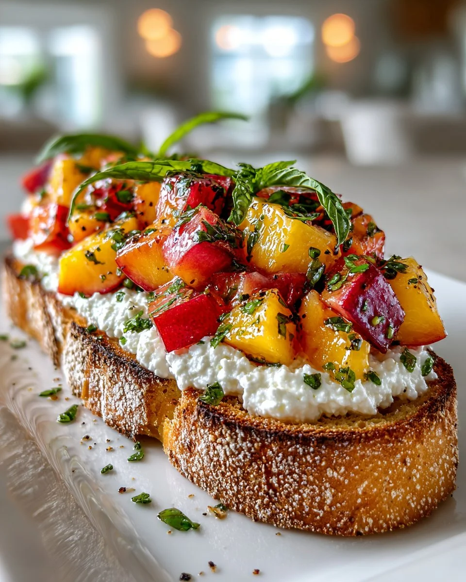 best peach bruschetta with whipped ricotta 2026 04 20 200527