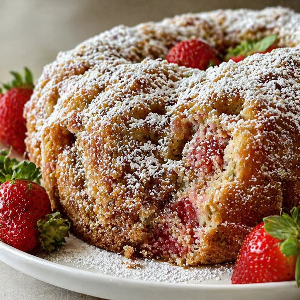 Best Strawberry Rhubarb Bundt Cake for a delightful summer dessert