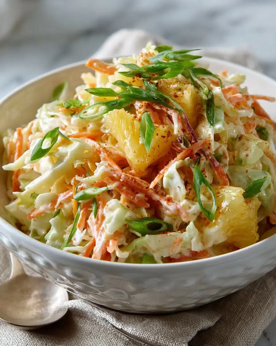 Creamy Hawaiian Pineapple Coleslaw