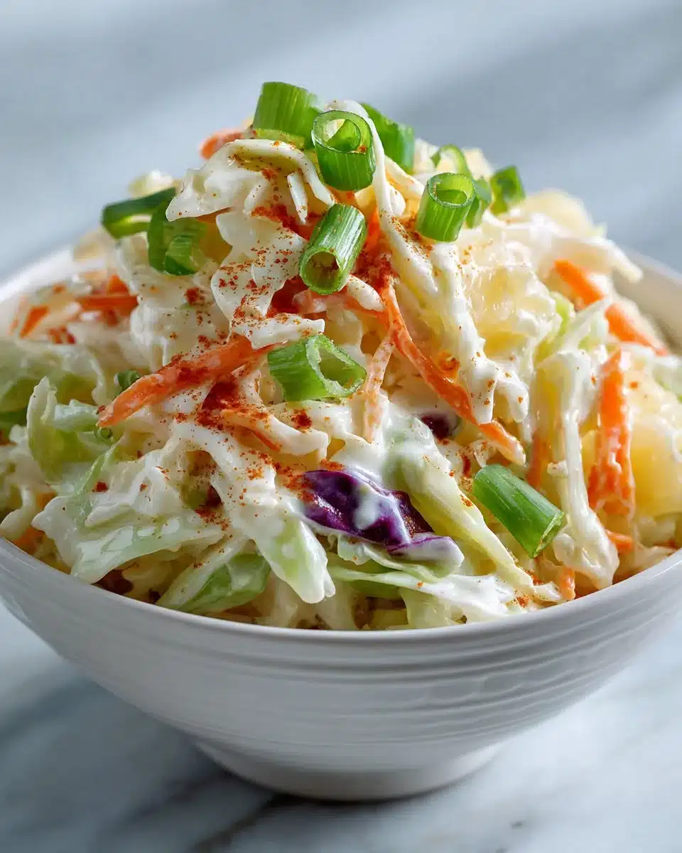 Creamy Hawaiian Pineapple Coleslaw