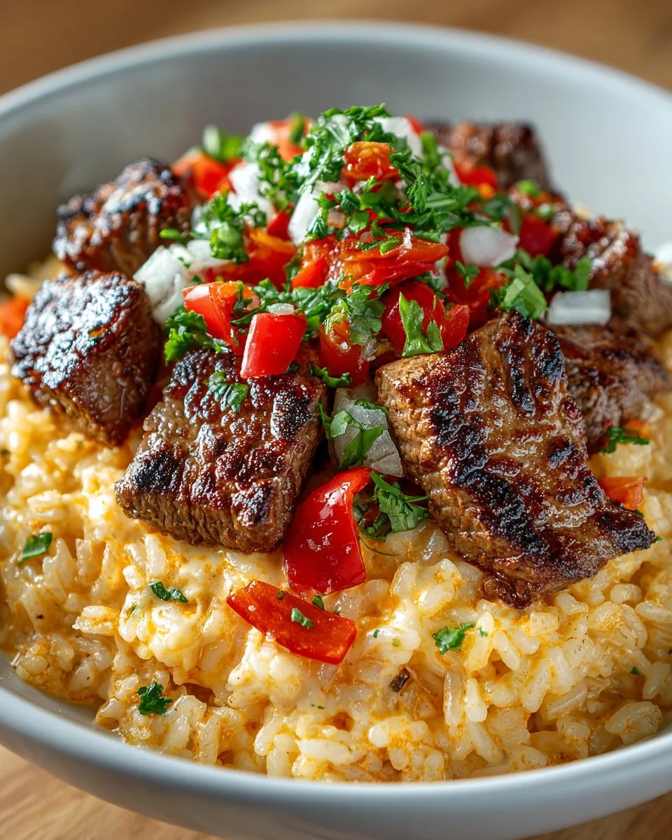 creamy queso rice with juicy steak strips 2026 04 20 200519 2