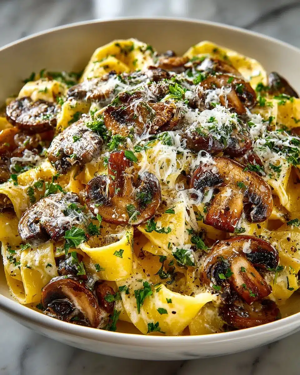 Creamy Truffle Mushroom Pappardelle