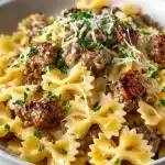 garlic butter beef cheesy bowtie pasta 2026 04 09 201137 819x1024 1