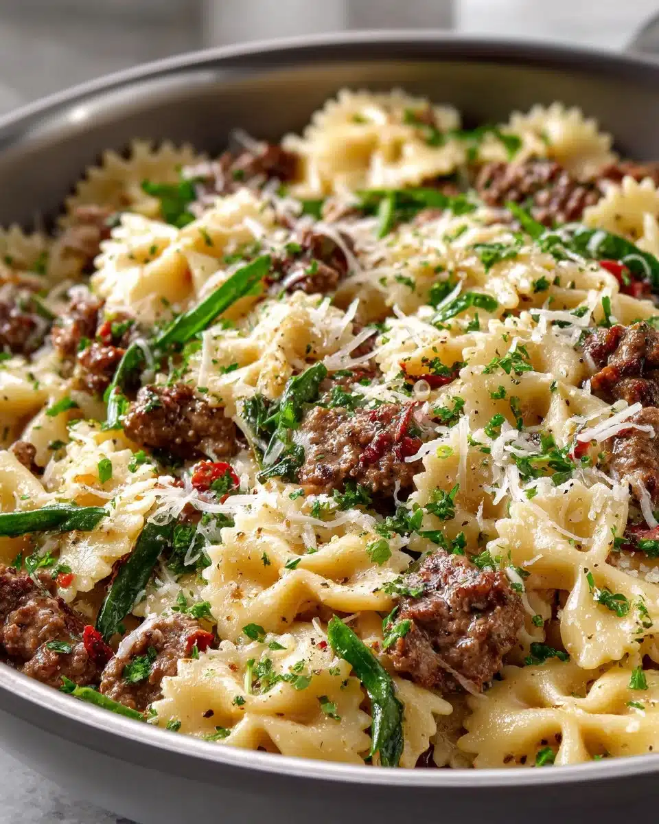 Garlic Butter Beef & Cheesy Bowtie Pasta 5 garlic butter beef cheesy bowtie pasta 2026 04 09 201238
