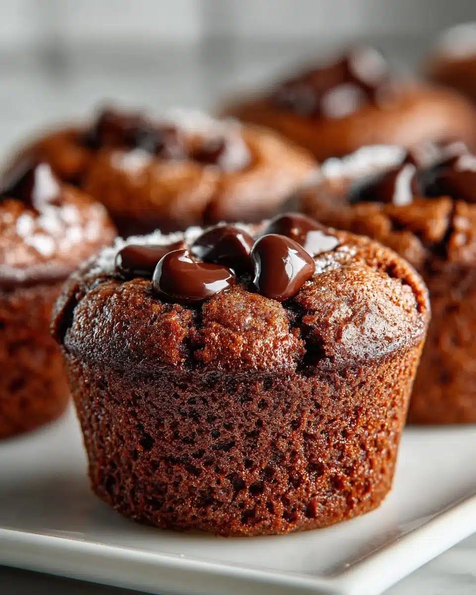 Delicious mini chocolate hazelnut brownie bites on a plate