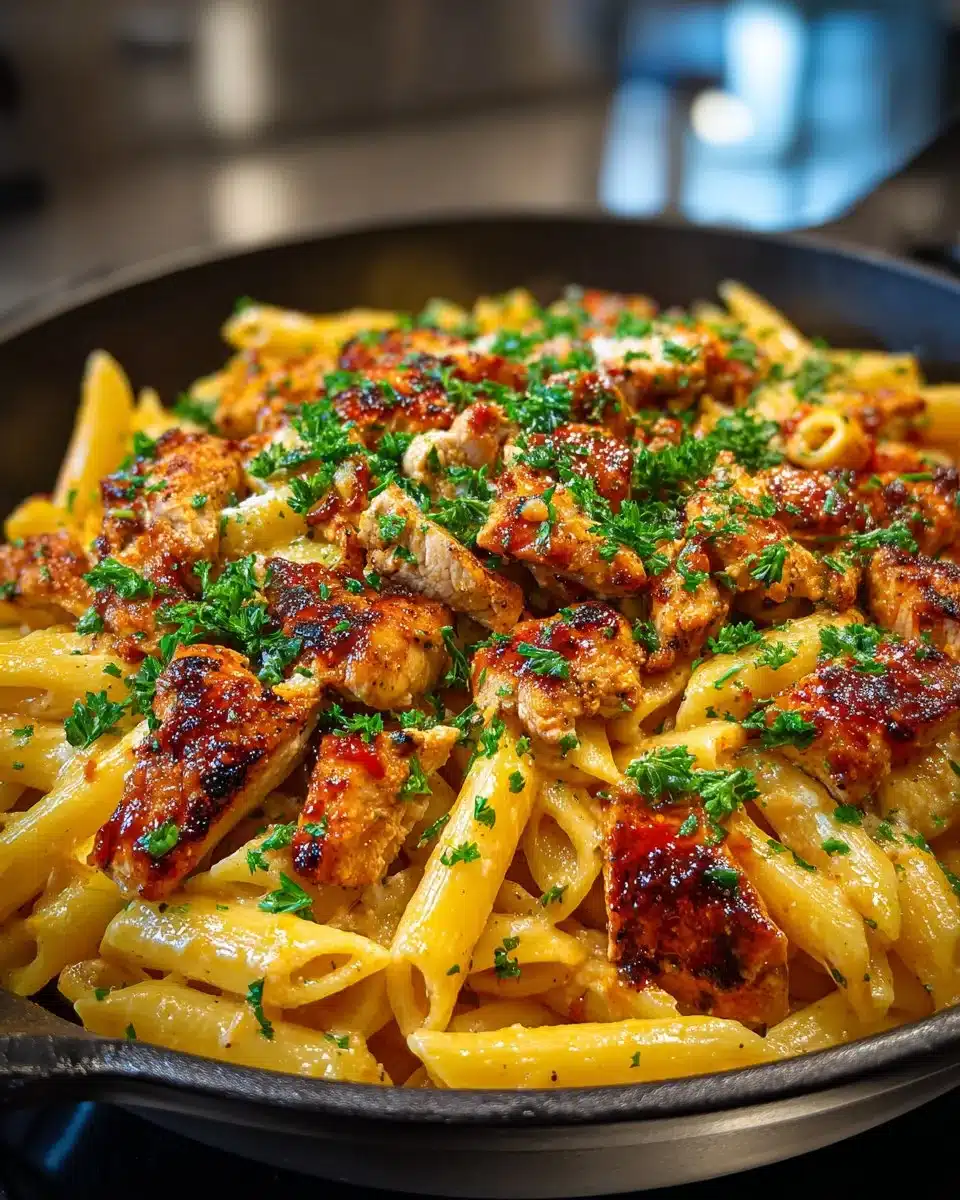 one pan tangy honey bbq chicken penne 2026 04 09 201200