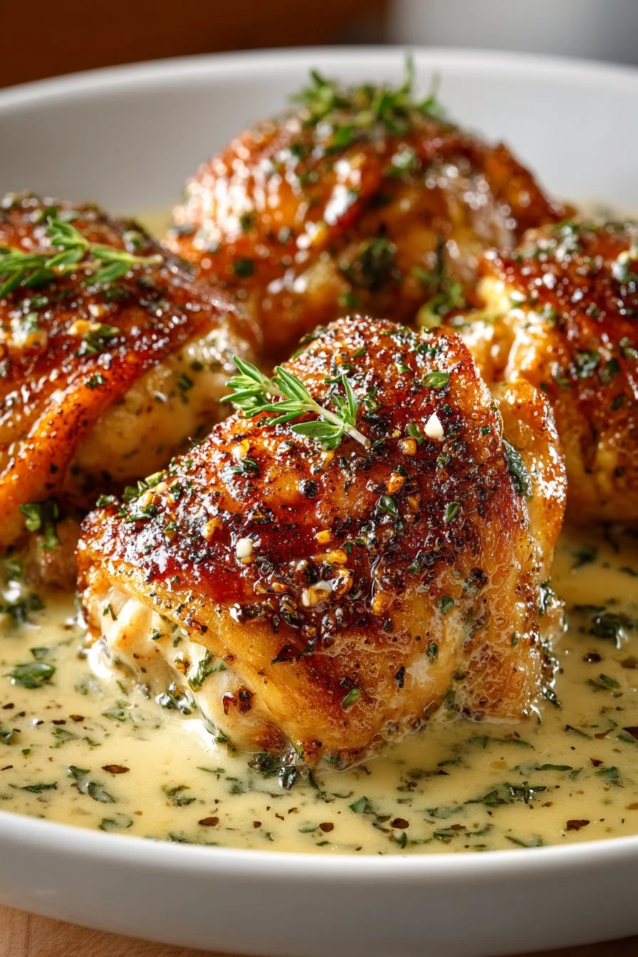 Delicious classic Southern smothered chicken served with rich gravy
