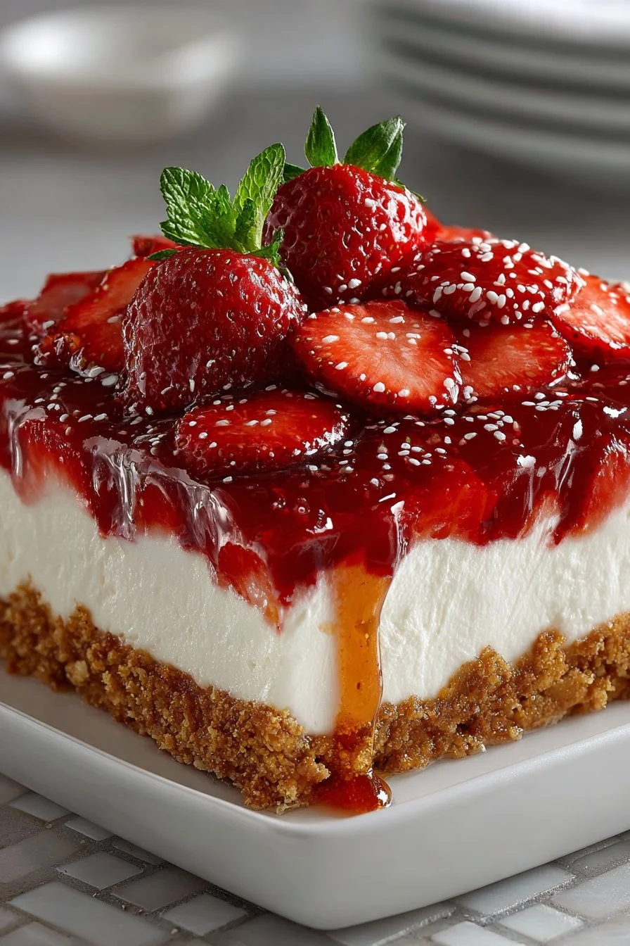 old fashioned strawberry pretzel salad dessert 2026 05 22 012726