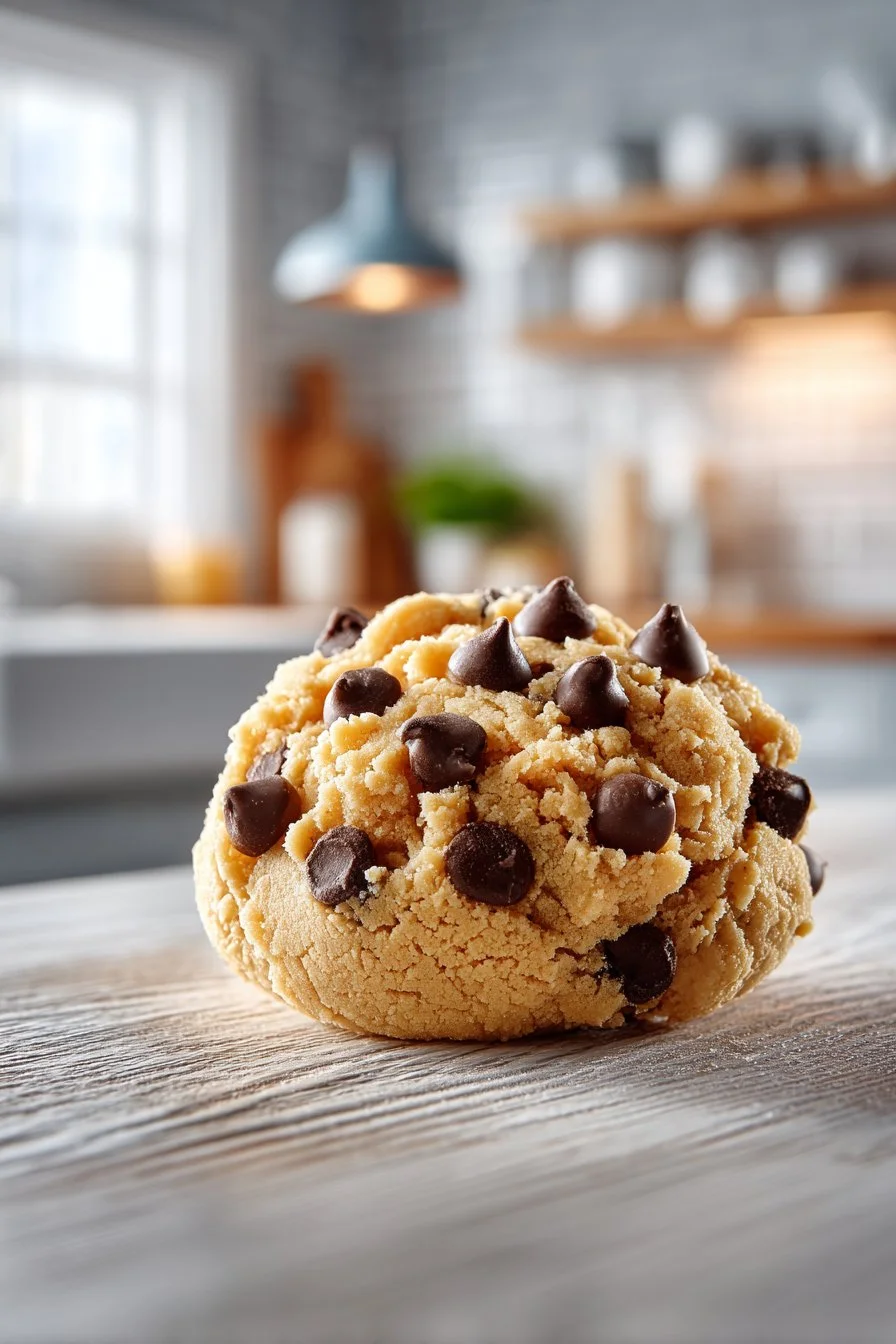 Bowl of safe edible sugar cookie dough ready to eat