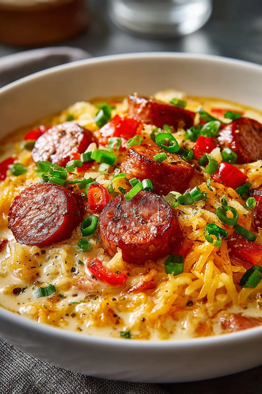 slow cooker cheesy kielbasa and hashbrowns 2026 05 22 012915