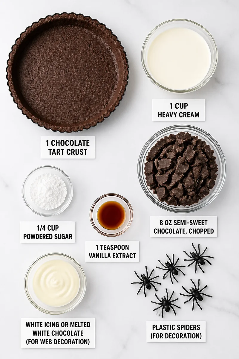 Creepy Spider Web Topped Chocolate Halloween Tart 7 creepy spider web topped chocolate halloween tart 2026 07 17 044037