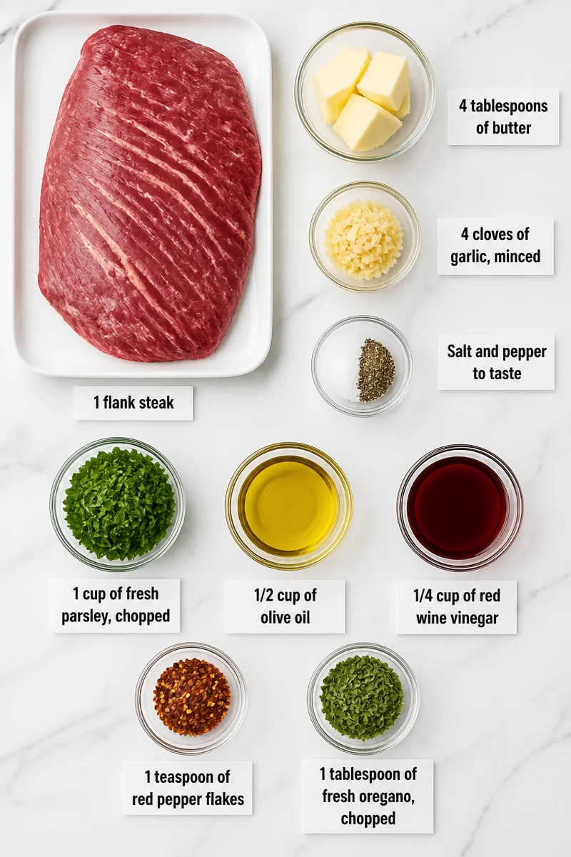 Juicy Garlic Butter Flank Steak with Chimichurri Sauce 7 juicy garlic butter flank steak with chimichurri s 2026 07 25 045843