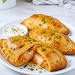 Buffalo Chicken Calzone Baked Dough