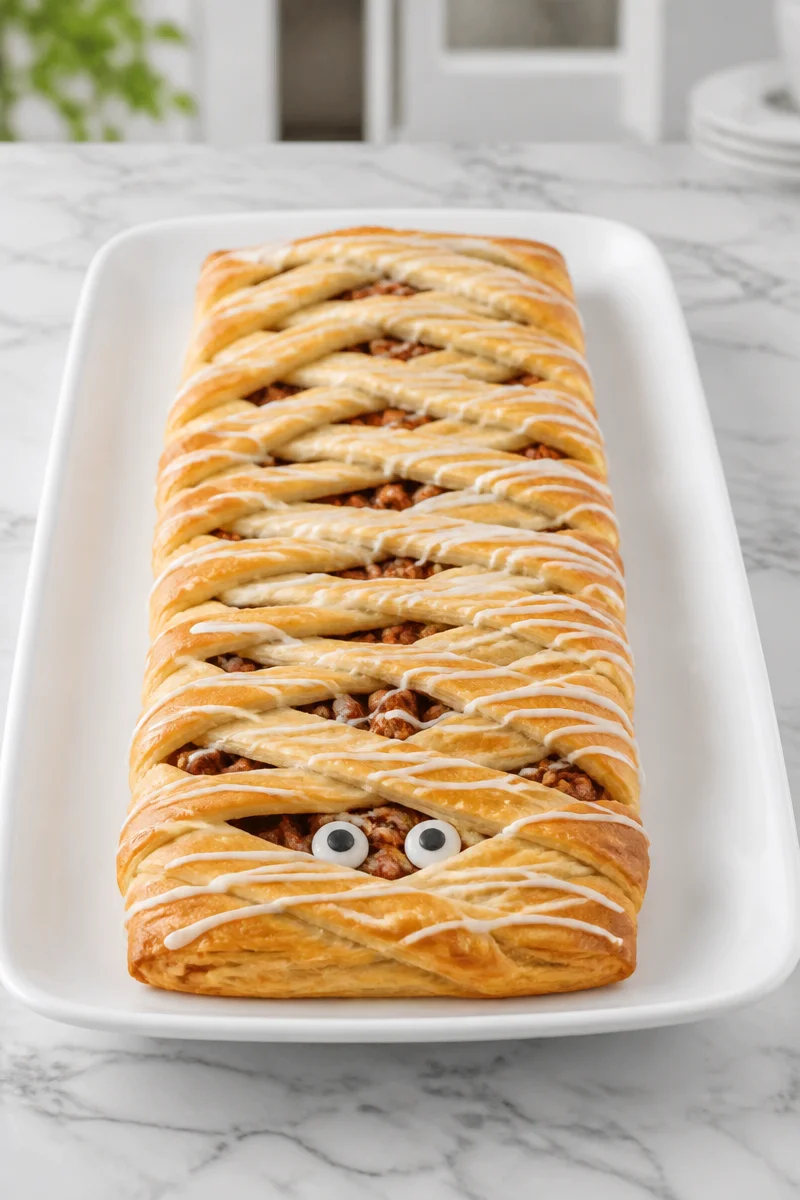 Delicious Mummy Kringle Pumpkin Butter Pastry for festive fall enjoyment