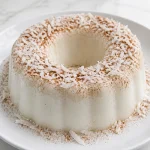 Delicious Puerto Rican Tembleque Coconut Pudding served in a dish